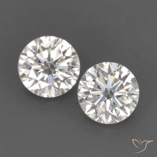 0.19ctw Naturale H Diamante, Rotondo, VVS-VS