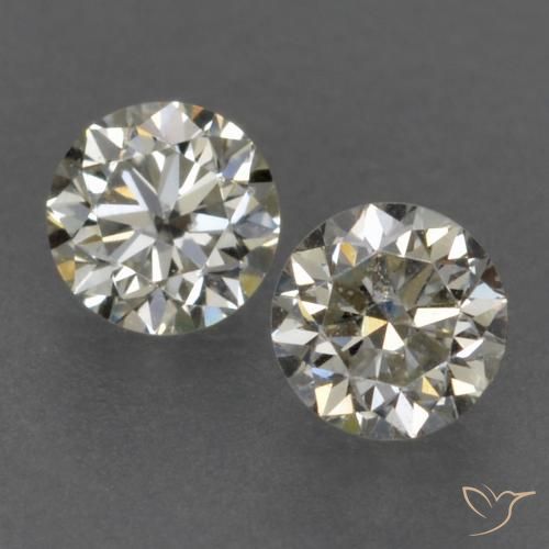 Gemme di Diamante K naturale da 0.17 ct, Rotondo, VVS-VS