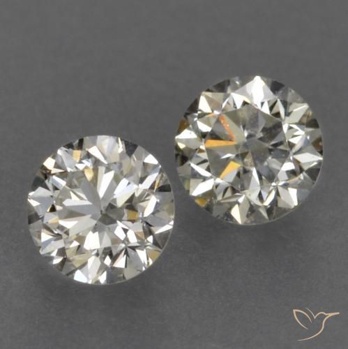 Gemme di Diamante K naturale da 0.17 ct, Rotondo, VVS-VS