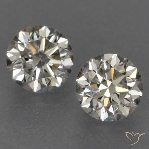 Gemme di Diamante K naturale da 0.20 ct, Rotondo, VVS-VS