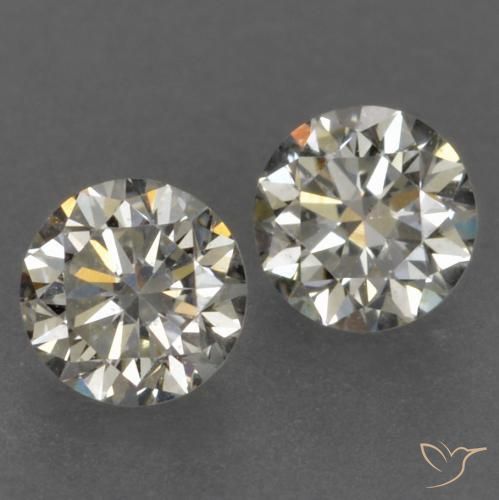 Gemme di Diamante K naturale da 0.20 ct, Rotondo, VVS-VS
