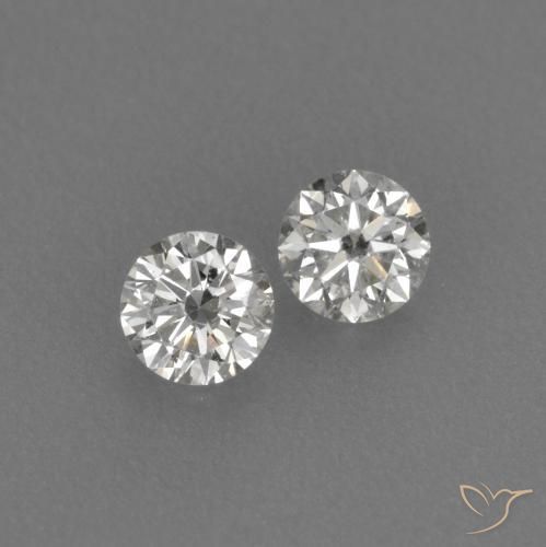 Gemme di Diamante H naturale da 0.17 ct, Rotondo, VVS-VS