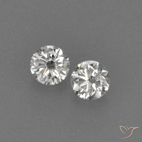 Gemme di Diamante H naturale da 0.17 ct, Rotondo, VVS-VS