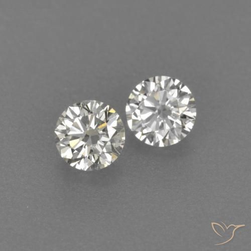 0.16ctw Naturale H Diamante, Rotondo, VVS-VS