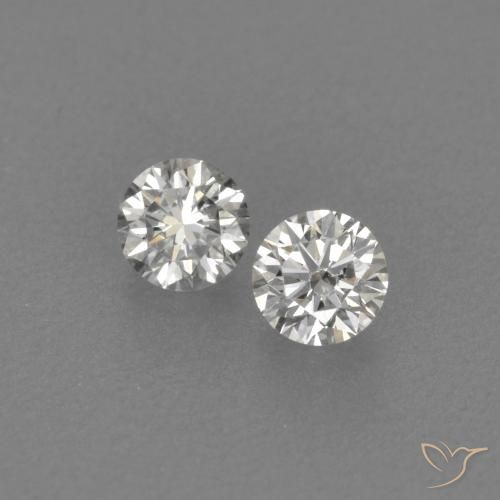 0.15ctw Naturale H Diamante, Rotondo, VVS-VS