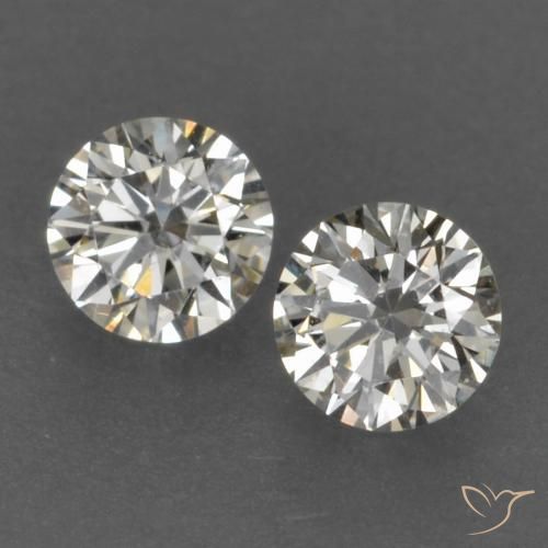 0.14ctw Naturale J Diamante, Rotondo, VVS-VS
