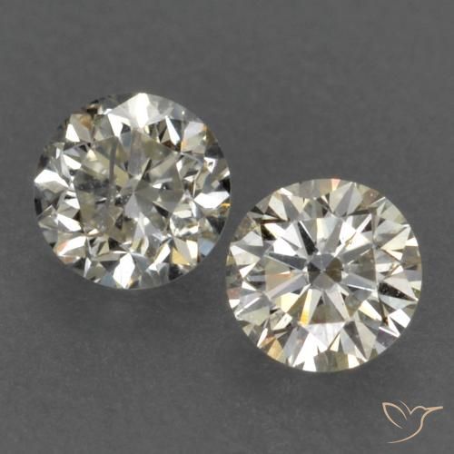 0.18ctw Naturale K Diamante, Rotondo, VVS-VS