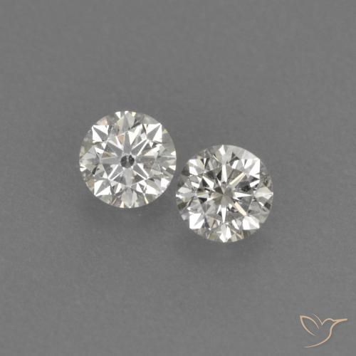 Gemme di Diamante H naturale da 0.16 ct, Rotondo, VVS-VS