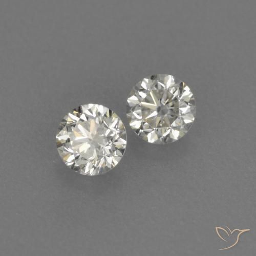Gemme di Diamante H naturale da 0.19 ct, Rotondo, VVS-VS
