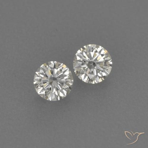 0.14ctw Naturale H Diamante, Rotondo, VVS-VS
