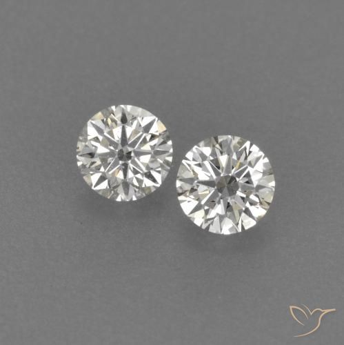 0.17ctw Naturale H Diamante, Rotondo, VVS-VS