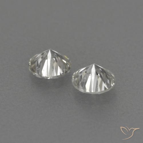 Gemme di Diamante H naturale da 0.21 ct, Rotondo, VVS-VS