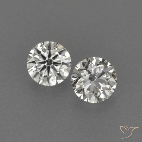 Gemme di Diamante H naturale da 0.23 ct, Rotondo, VVS-VS