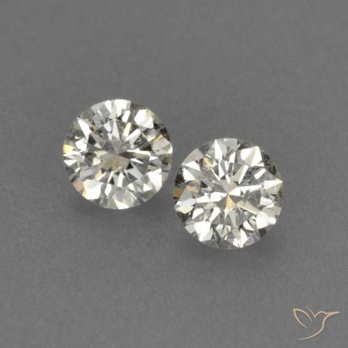 0.14ctw Naturale J Diamante, Rotondo, VVS-VS