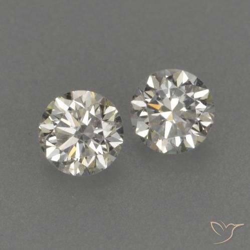 Gemme di Diamante K naturale da 0.20 ct, Rotondo, VVS-VS