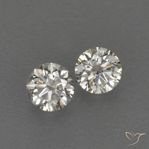0.14ctw Naturale J Diamante, Rotondo, VVS-VS