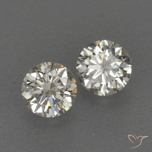 Gemme di Diamante L naturale da 0.21 ct, Rotondo, VVS-VS