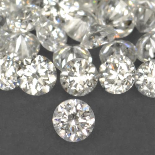 Gemme di Diamante Bianco caldo naturale da 0.03 ct, Taglio rotondo, VS-SI