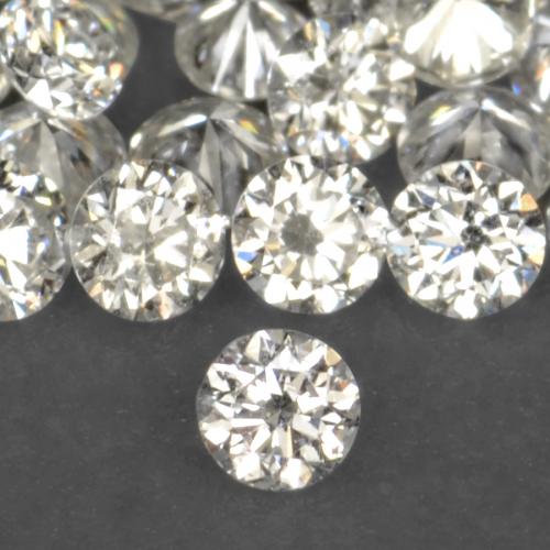 Diamante naturale bianco da 0,19 ct, taglio rotondo, VS-SI