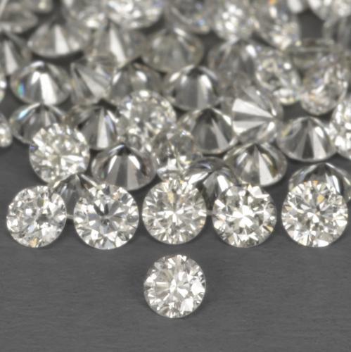 Diamante Bianco caldo naturale da 0.01 ct, Taglio rotondo, VS-SI