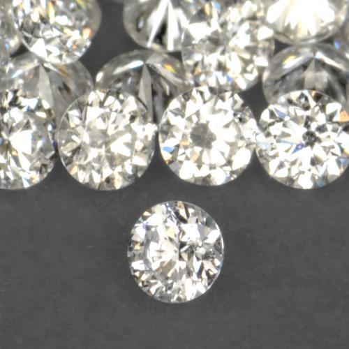 Diamante naturale bianco da 0,16 ct, taglio rotondo, VS-SI