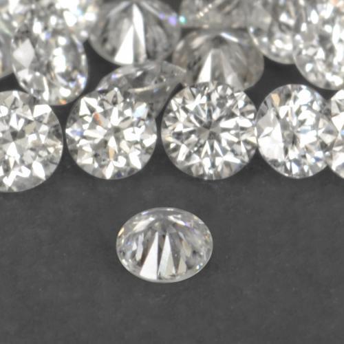 Gemme di Diamante Bianco caldo naturale da 0.03 ct, Taglio rotondo, VS-SI