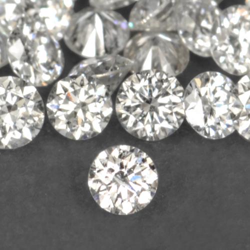Diamante naturale bianco da 0,03 ct, taglio rotondo, VS-SI