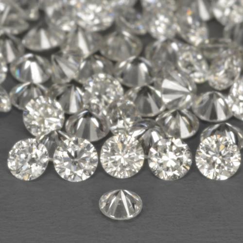 Diamante naturale bianco da 0,06 ct, taglio rotondo, VS-SI