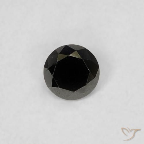 0.09ct Naturale Nero Diamante, Rotondo, Opaco