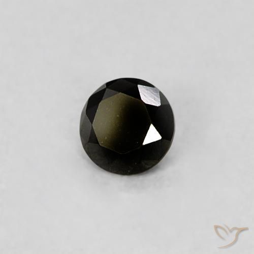 Diamante Nero naturale da 0.09 ct, Rotondo, Opaco