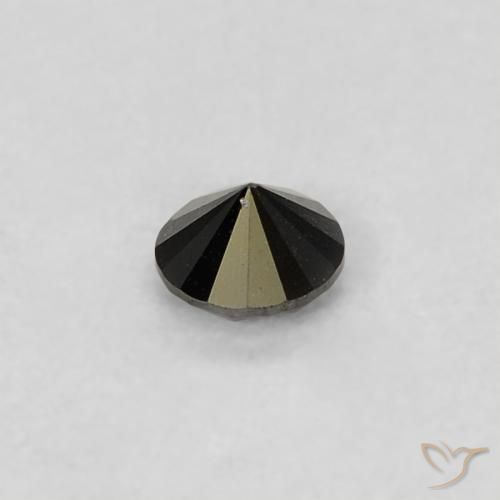 Diamante Nero naturale da 0.09 ct, Rotondo, Opaco