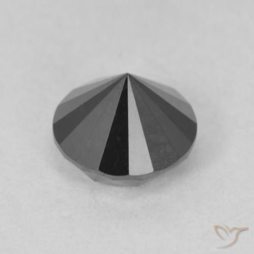 Diamante Nero naturale da 0.88 ct, Rotondo, Opaco