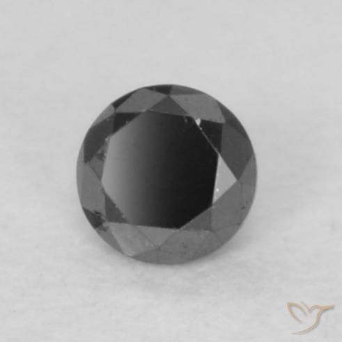 Diamante Nero naturale da 0.05 ct, Rotondo, Opaco