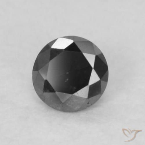 Diamante Nero naturale da 0.05 ct, Rotondo, Opaco