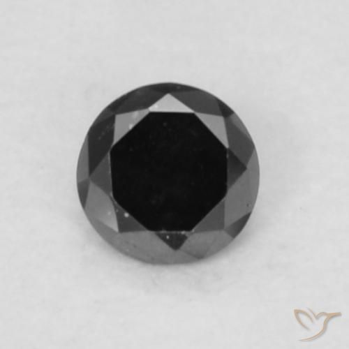 0.05ct Naturale Nero Diamante, Rotondo, Opaco