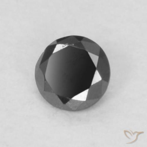 Diamante Nero naturale da 0.05 ct, Rotondo, Opaco