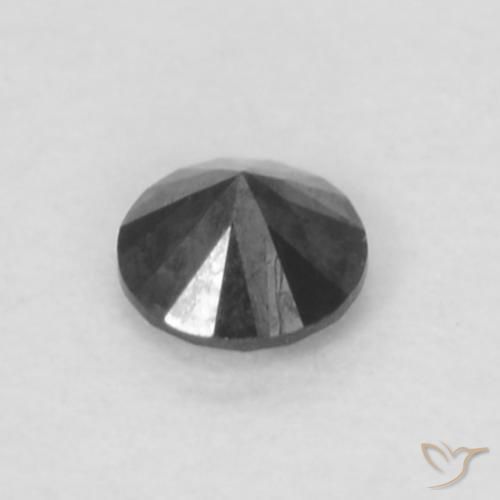 Diamante Nero naturale da 0.05 ct, Rotondo, Opaco