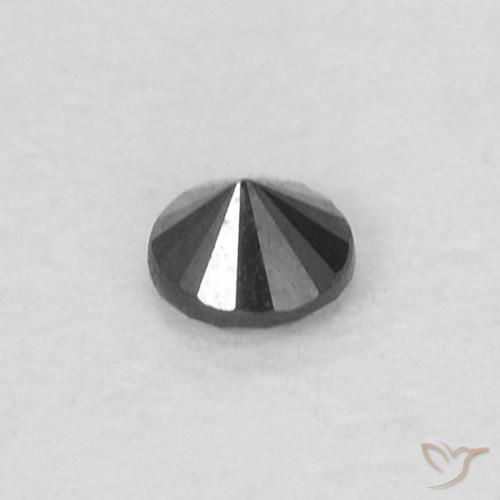 Diamante Nero naturale da 0.05 ct, Rotondo, Opaco