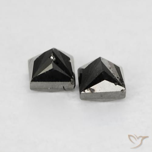 Gemme di Diamante Nero naturale da 0.13 ct, Quadrato, Opaco