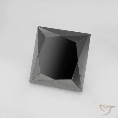 Diamante Nero naturale da 0.99 ct, Quadrato, Opaco