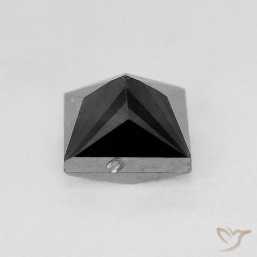 Diamante Nero naturale da 0.99 ct, Quadrato, Opaco
