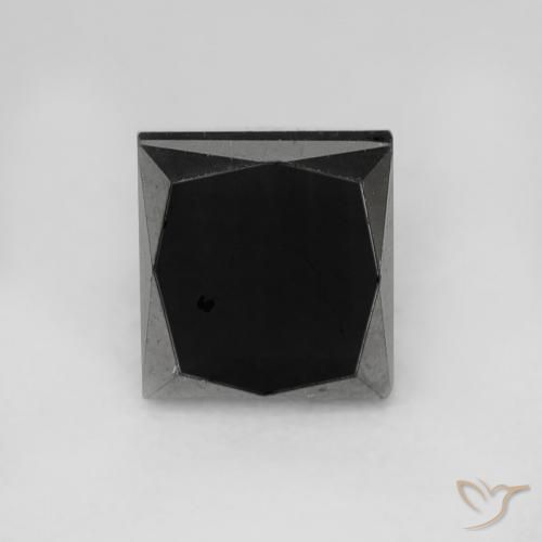 1.09ct Naturale Nero Diamante, Quadrato, Opaco