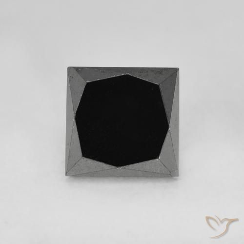 0.98ct Naturale Nero Diamante, Quadrato, Opaco