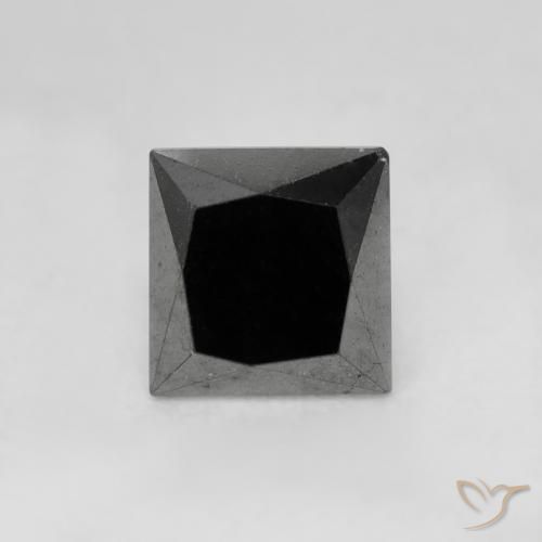 1.04ct Naturale Nero Diamante, Quadrato, Opaco