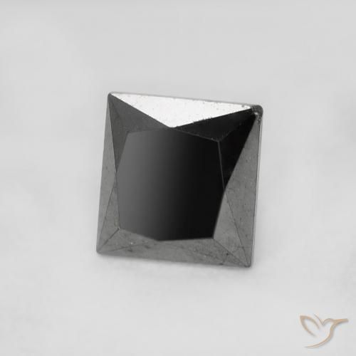 Diamante Nero naturale da 1.04 ct, Quadrato, Opaco