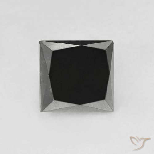 1.06ct Naturale Nero Diamante, Quadrato, Opaco