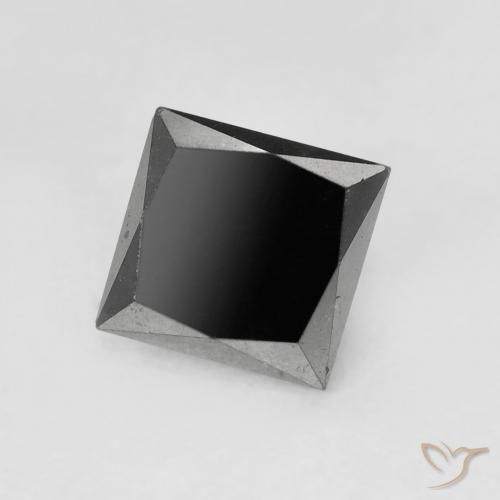 Diamante Nero naturale da 1.06 ct, Quadrato, Opaco
