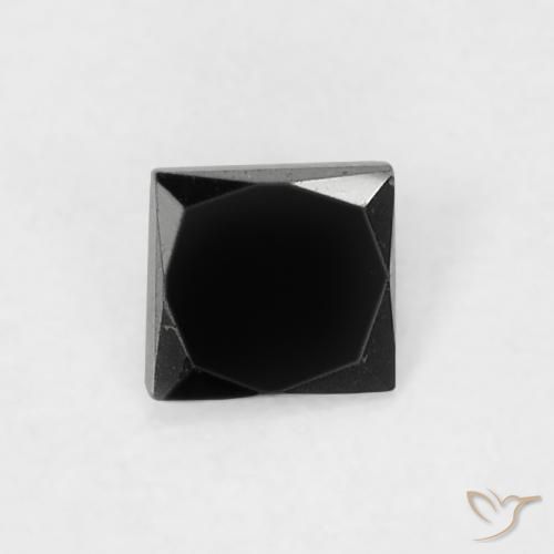 Diamante Nero naturale da 0.12 ct, Quadrato, Opaco