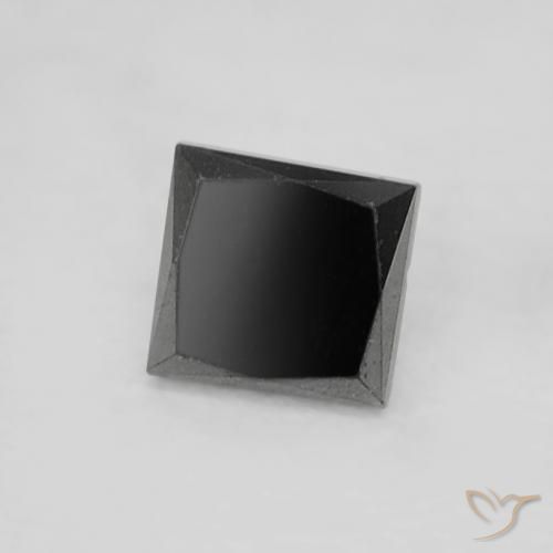 Diamante Nero naturale da 0.18 ct, Quadrato, Opaco