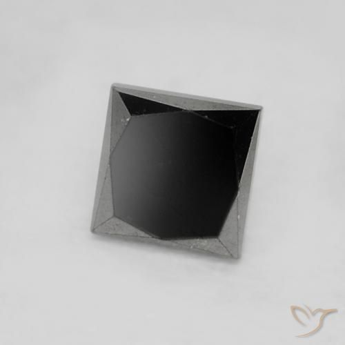 Diamante Nero naturale da 0.20 ct, Quadrato, Opaco